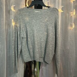 basic grey chunky sweater